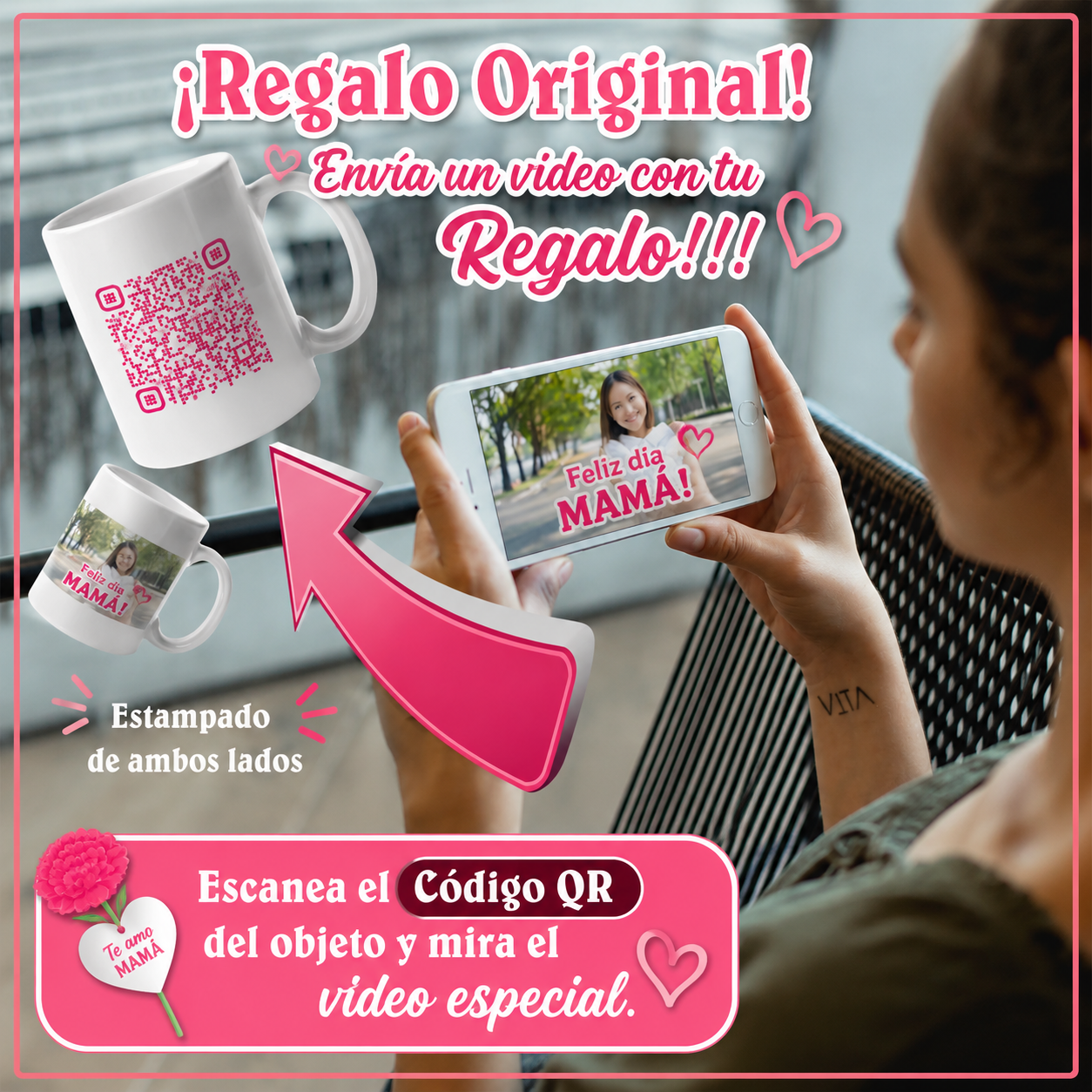 Transformá un momento especial en un recuerdo inolvidable: grabá un video, vinculalo a un objeto con código QR y dejá que lo descubra cuando lo escanee.